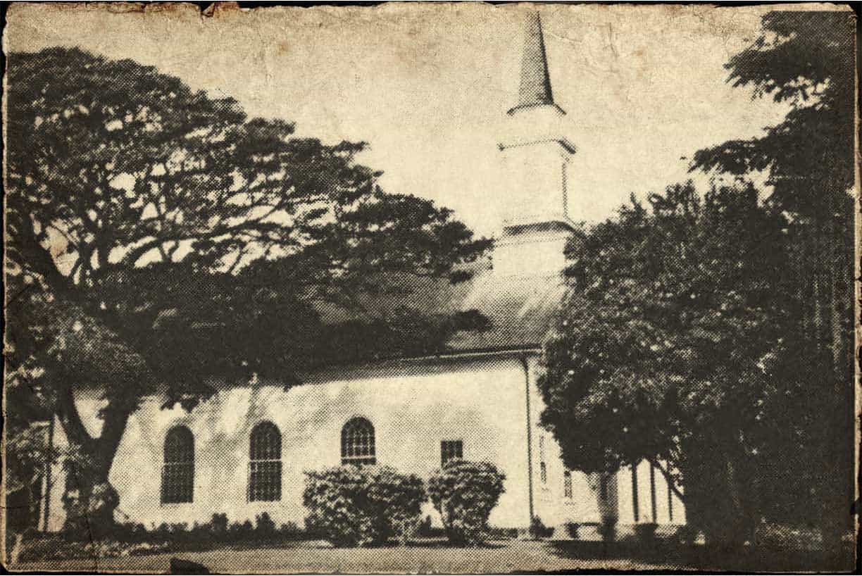 Vintage photo of The Church at Koloa.
