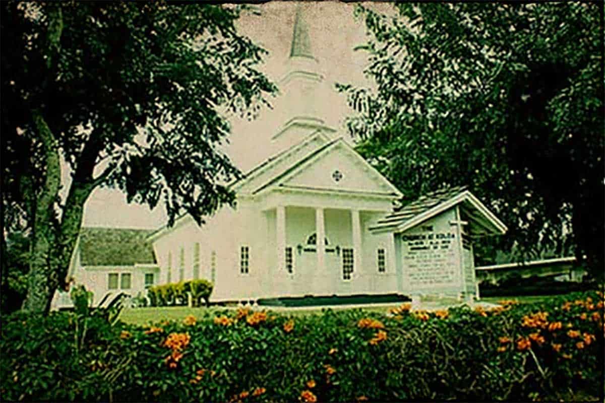 Vintage photo of The Church at Koloa.