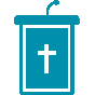 Clipart representing a pulpit at The Church at Koloa.